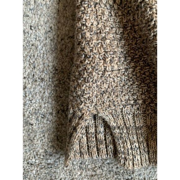 Jeanne Pierre‎ Womens Cable Knit Long Sleeve Tan Long Sweater With Pockets SMALL - Picture 4 of 6